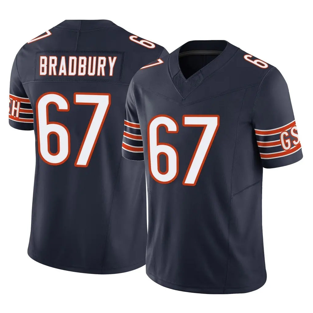 C.Bears #67 Garrett Bradbury Player Navy Vapor F.U.S.E. Limited Home Game Ldoa Stitched Jerseys