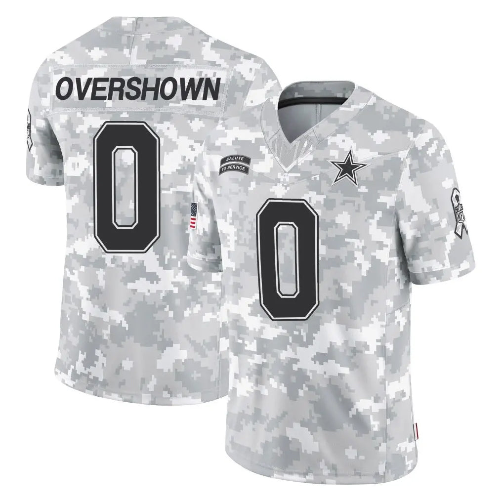 D.Cowboys #0 DeMarvion Overshown Player Arctic Camo Salute to Service Limited Home Game Ldoa Stitched Jerseys