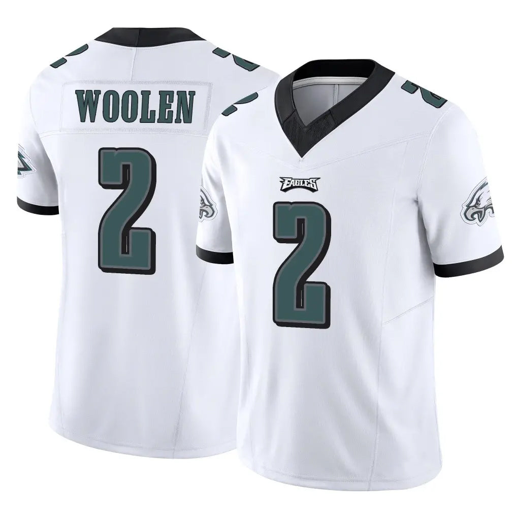 P.Eagles #2 Riq Woolen Player White Limited Vapor F.U.S.E. Home Game Ldoa Stitched Jerseys