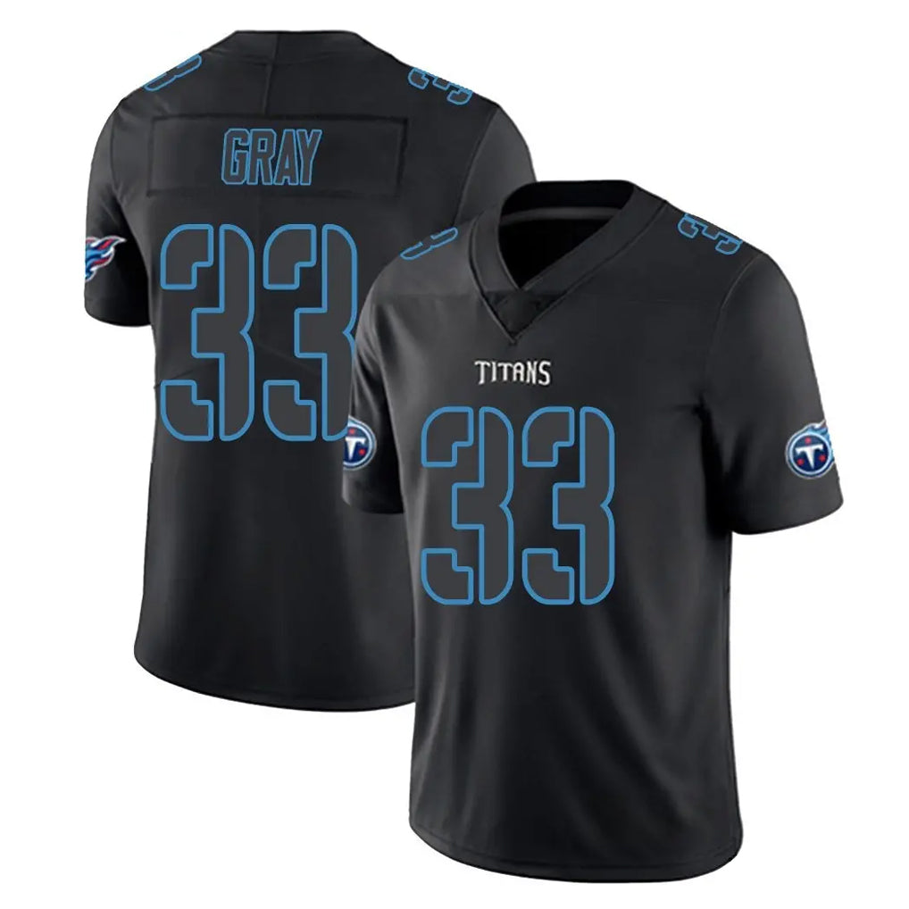 T.Titans #33 Cedric Gray Player Black Impact Limited Home Game Ldoa Stitched Jerseys