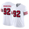 SF.49ers #92 Osa Odighizuwa Player White Limited Alternate Vapor F.U.S.E. Home Game Ldoa Stitched Jerseys