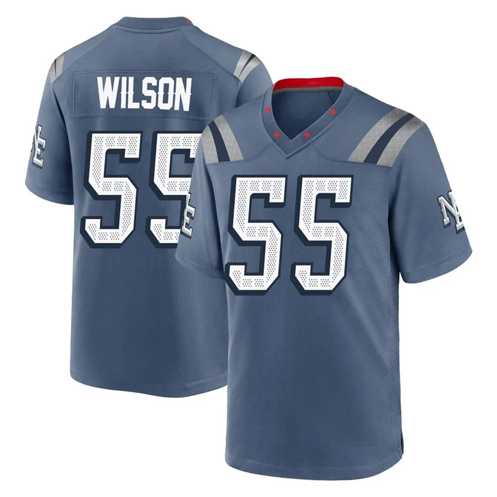 NE.Patriots #55 Jared Wilson Player Blue Rivalries Collection Home Game Ldoa Stitched Jerseys