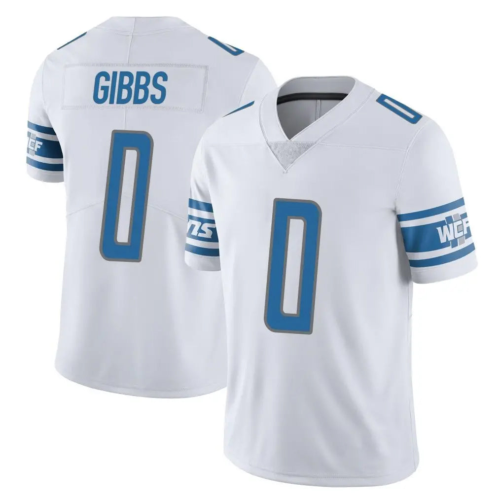 D.Lions #0 Jahmyr Gibbs Player White Limited Vapor Untouchable Home Game Ldoa Stitched Jerseys