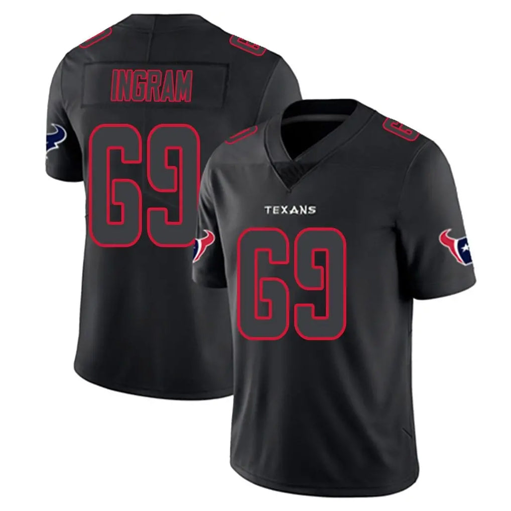 H.Texans #69 Ed Ingram Player Black Impact Limited Game Ldoa Stitched Jerseys