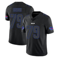 B.Bills #79 Spencer Brown Player Black Impact Limited Home Game Ldoa Stitched Jerseys