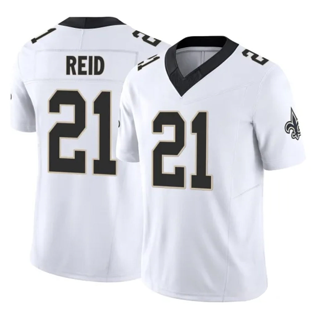 NO.Saints #21 Justin Reid Player White Limited Vapor F.U.S.E. Home Game Ldoa Stitched Jerseys