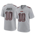 SF.49ers #10 Mac Jones Player Gray Atmosphere Fashion Home Game Ldoa Stitched Jerseys