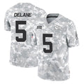 KC.Chiefs #5 Mansoor Delane Player Arctic Camo Salute To Service Limited Game Ldoa Stitched Jerseys