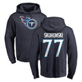 T.Titans #77 Peter Skoronski Player Navy Logo Pullover Hoodies Home Game Ldoa Stitched Jerseys