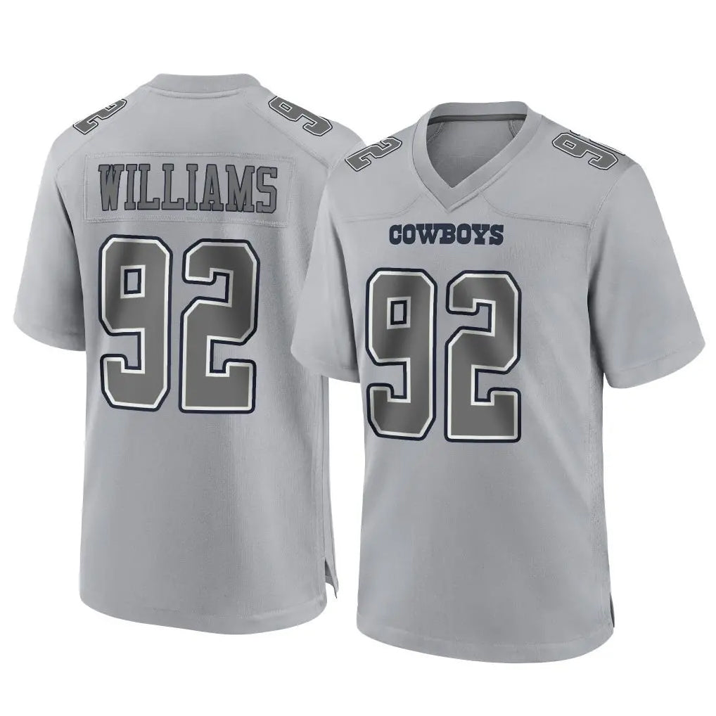 D.Cowboys #92 Quinnen Williams Player Gray Atmosphere Fashion Home Game Ldoa Stitched Jerseys