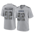 D.Cowboys #92 Quinnen Williams Player Gray Atmosphere Fashion Home Game Ldoa Stitched Jerseys