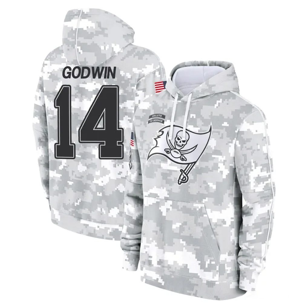 TB.Buccaneers #14 Chris Godwin Jr. Player Arctic Camo Limited Salute to Service Pullover Hoodies Game Ldoa Stitched Jerseys