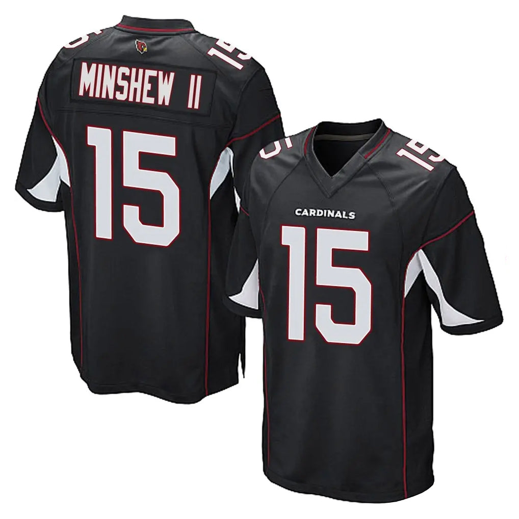 A.Cardinals #15 Gardner Minshew II Player Black Home Game Ldoa Stitched Jerseys