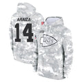 KC.Chiefs #14 Matt Araiza Player Arctic Camo Salute to Service Hoodies Limited Game Ldoa Stitched Jerseys