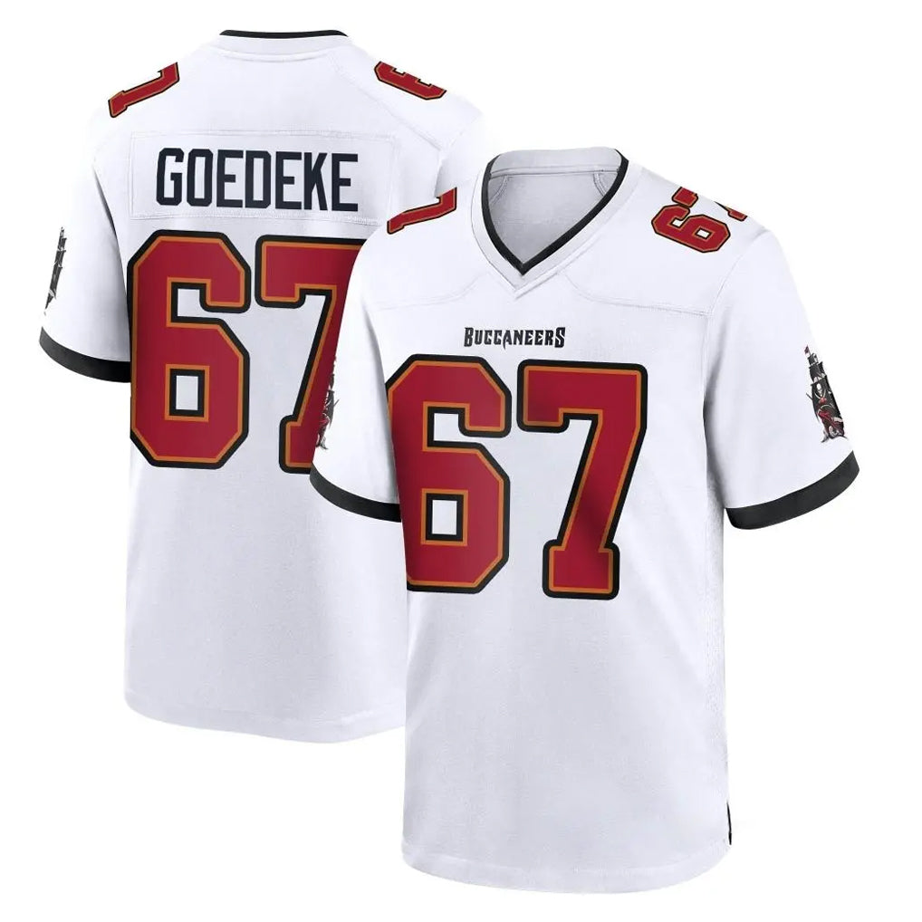 TB.Buccaneers #67 Luke Goedeke Player White Home Game Ldoa Stitched Jerseys