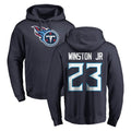 T.Titans #23 Kevin Winston Jr. Player Navy Logo Pullover Hoodies Home Game Ldoa Stitched Jerseys