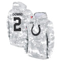 IN.Colts #2 Josh Downs Player Arctic Camo Salute to Service Hoodies Limited Game Ldoa Stitched Jerseys