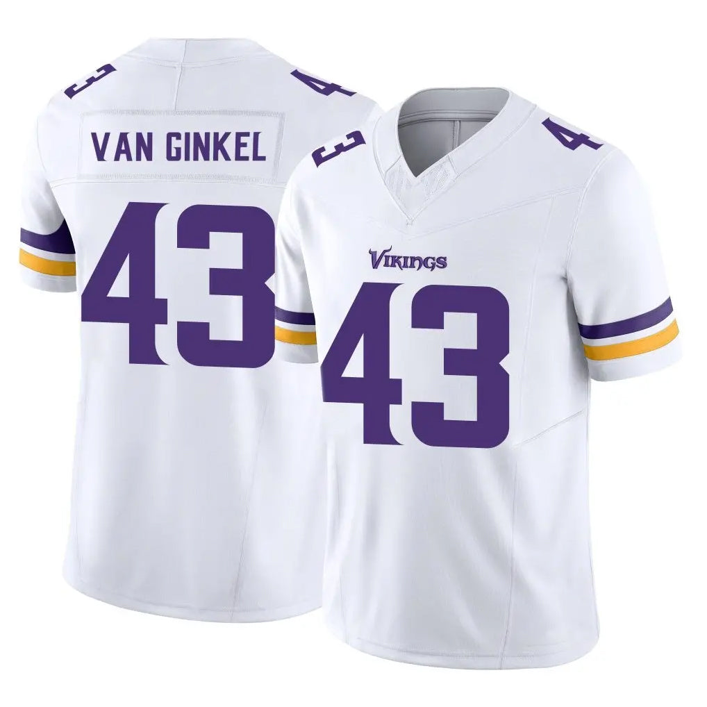 M.Vikings #43 Andrew Van Ginkel Player White Limited Vapor F.U.S.E. Home Game Ldoa Stitched Jerseys