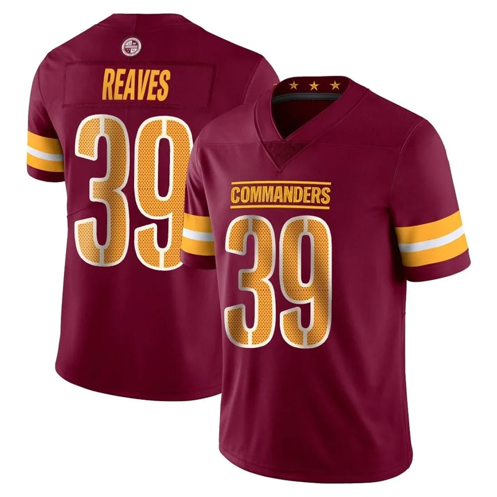 W.Commanders #39 Jeremy Reaves Player Burgundy Limited Vapor Home Game Ldoa Stitched Jerseys