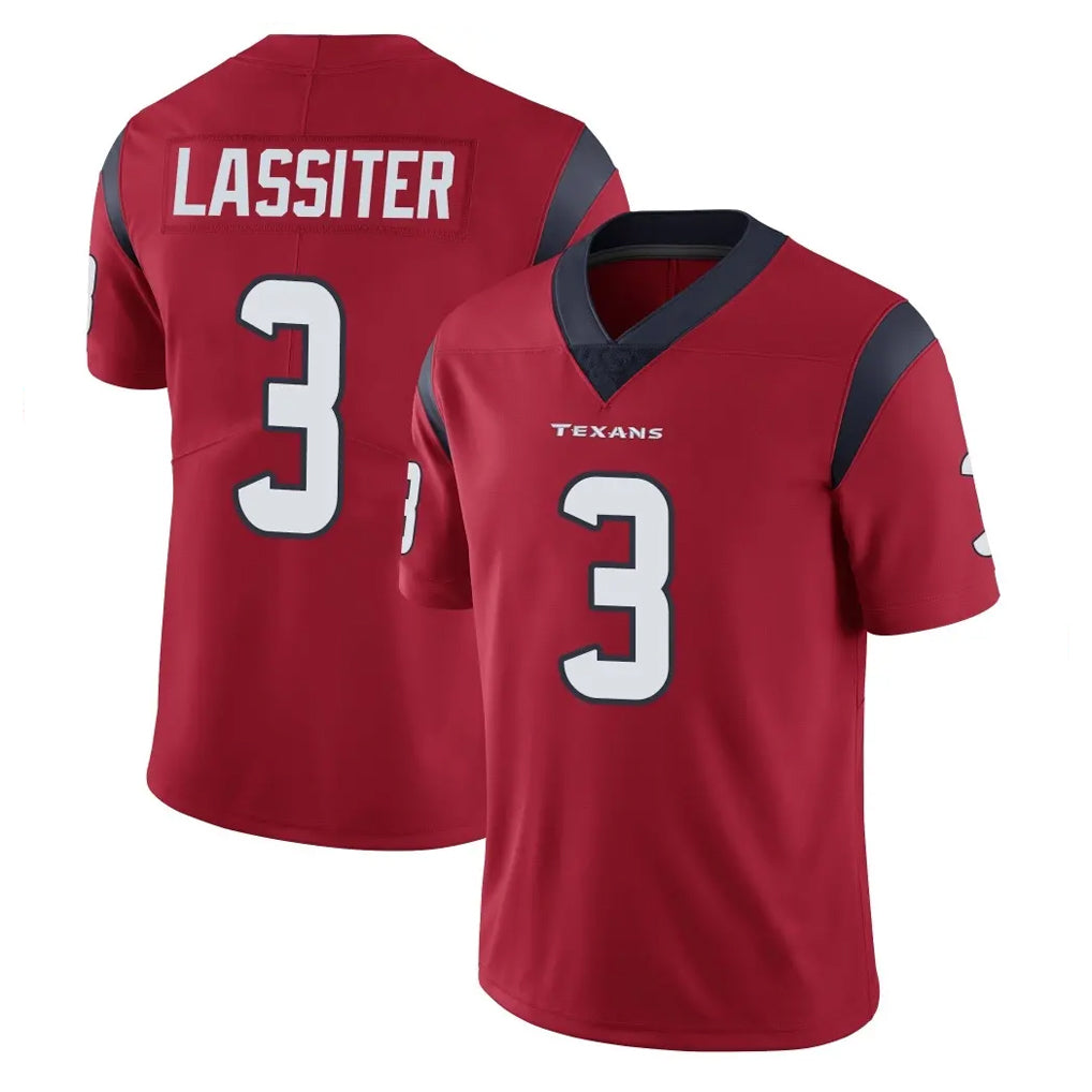 H.Texans #3 Kamari Lassiter Player Red Limited Vapor Untouchable Home Game Ldoa Stitched Jerseys