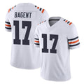 C.Bears #17 Tyson Bagent Player White Classic Vapor Limited Home Game Ldoa Stitched Jerseys