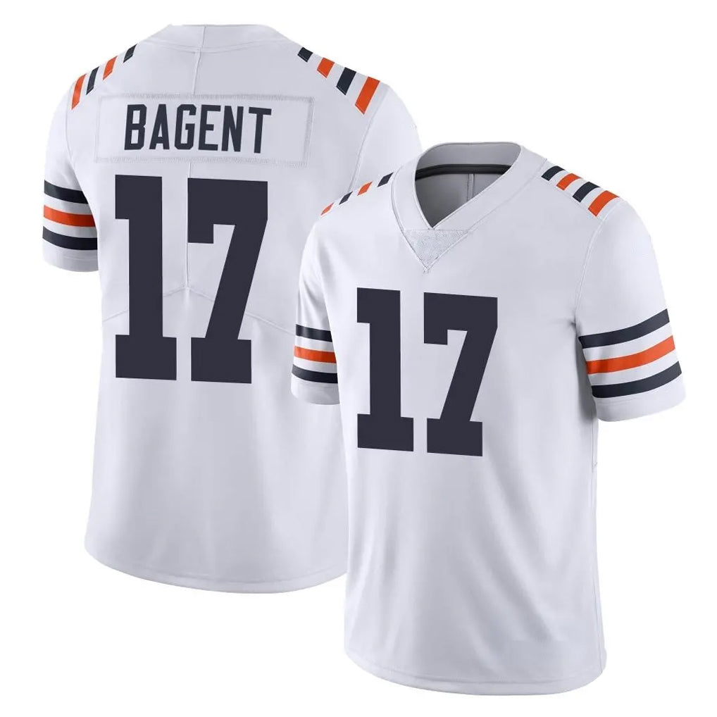 C.Bears #17 Tyson Bagent Player White Classic Vapor Limited Home Game Ldoa Stitched Jerseys