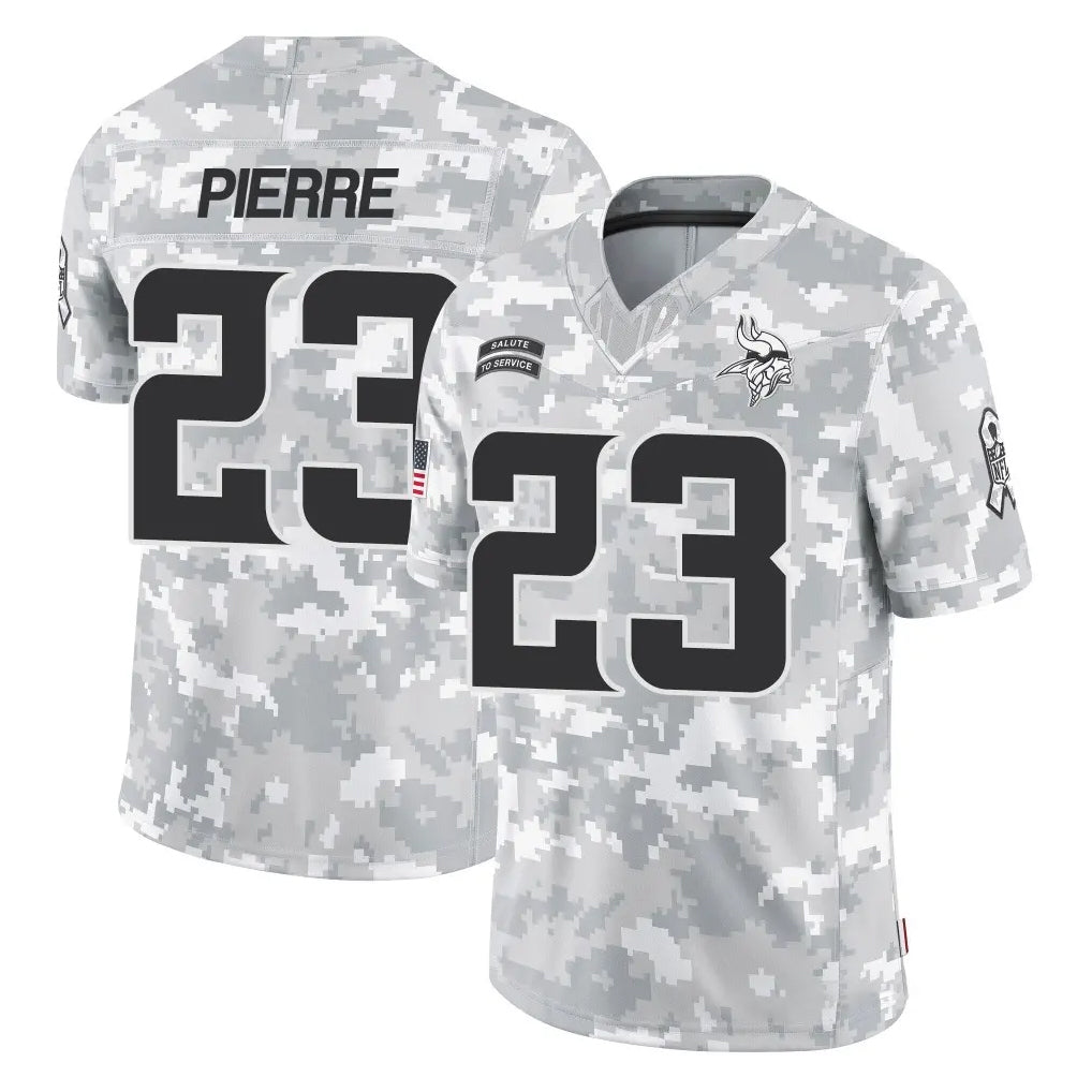 M.Vikings #23 James Pierre Player Arctic Camo Salute To Service Limited Game Ldoa Stitched Jerseys