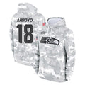 S.Seahawks #18 Elijah Arroyo Player Arctic Camo Limited Salute to Service Pullover Hoodies Game Ldoa Stitched Jerseys