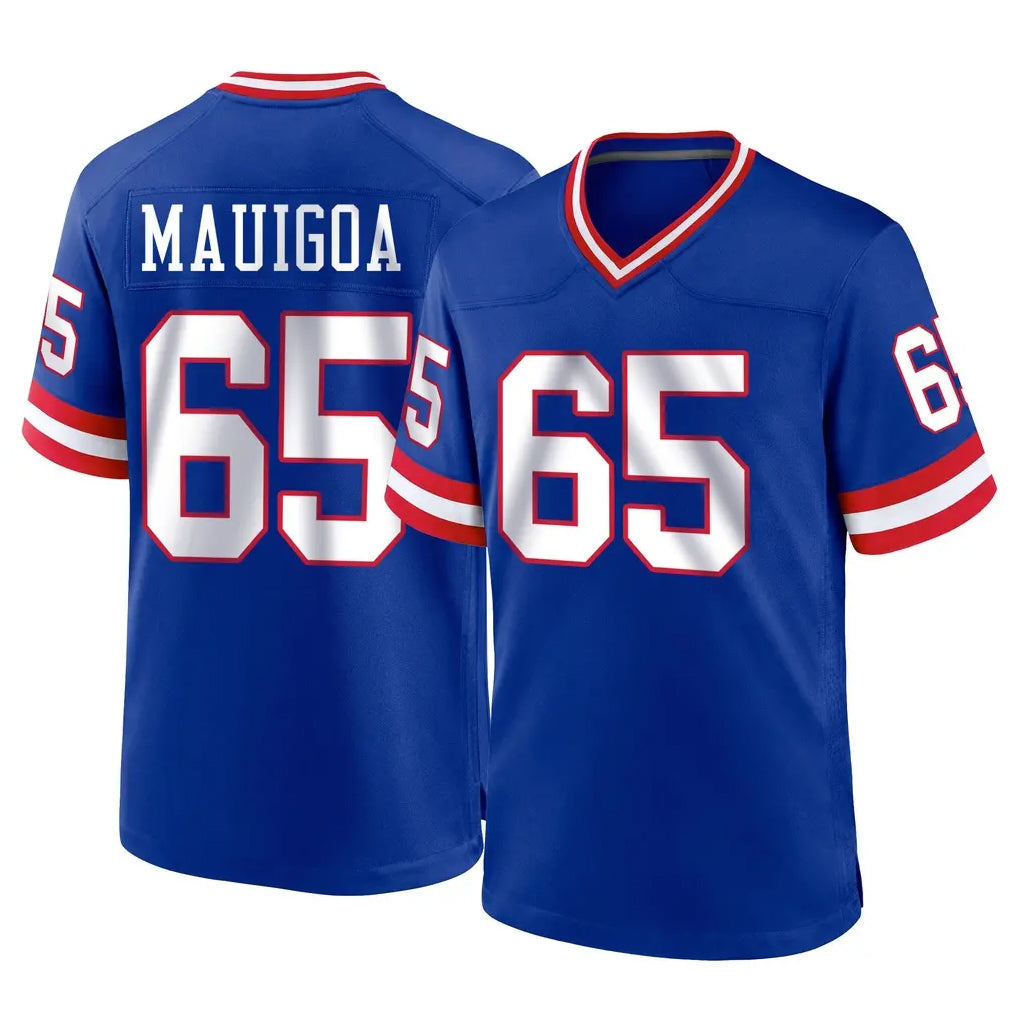NY.Giants #65 Francis Mauigoa Player Royal Classic Home Game Ldoa Stitched Jerseys
