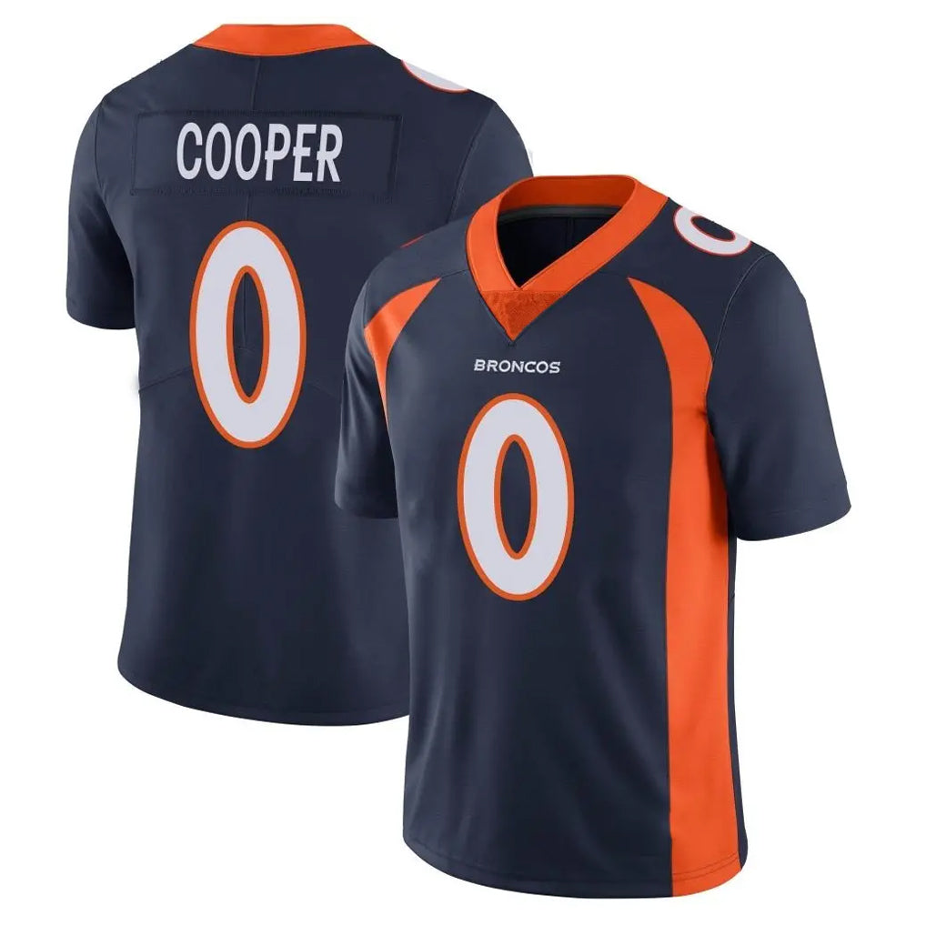 D.Broncos #0 Jonathon Cooper Player Navy Vapor Untouchable Limited Game Ldoa Stitched Jerseys
