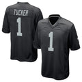 LV.Raiders #1 Tre Tucker Player Black Home Game Ldoa Stitched Jerseys