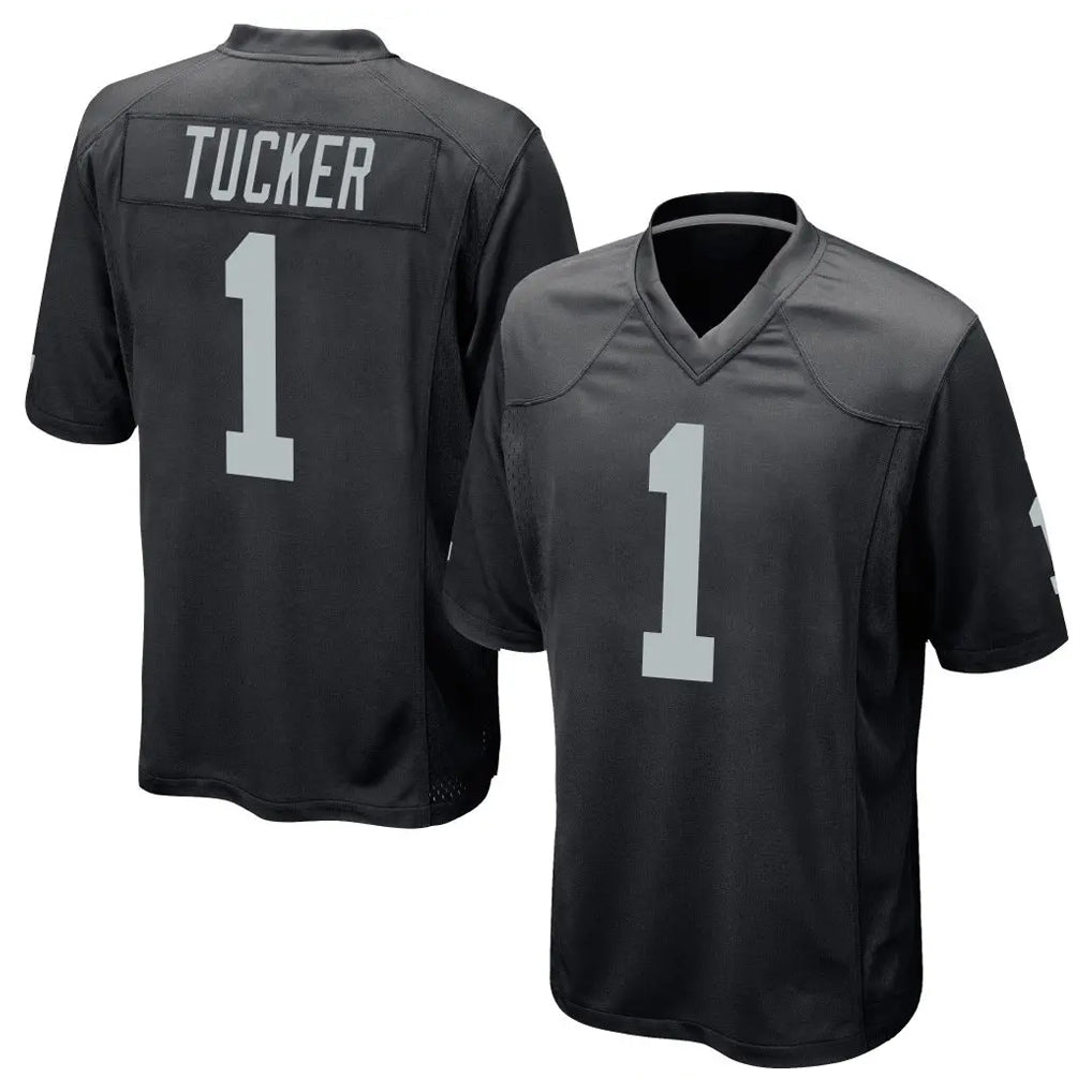 LV.Raiders #1 Tre Tucker Player Black Home Game Ldoa Stitched Jerseys
