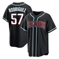 A.Diamondbacks #57 Eduardo Rodriguez Player Black Home Game Ldoa Stitched Jerseys