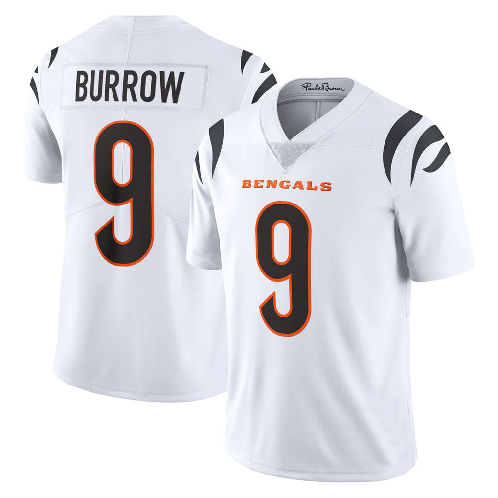 C.Bengals #9 Joe Burrow Player White Vapor Untouchable Limited Home Game Ldoa Stitched Jerseys
