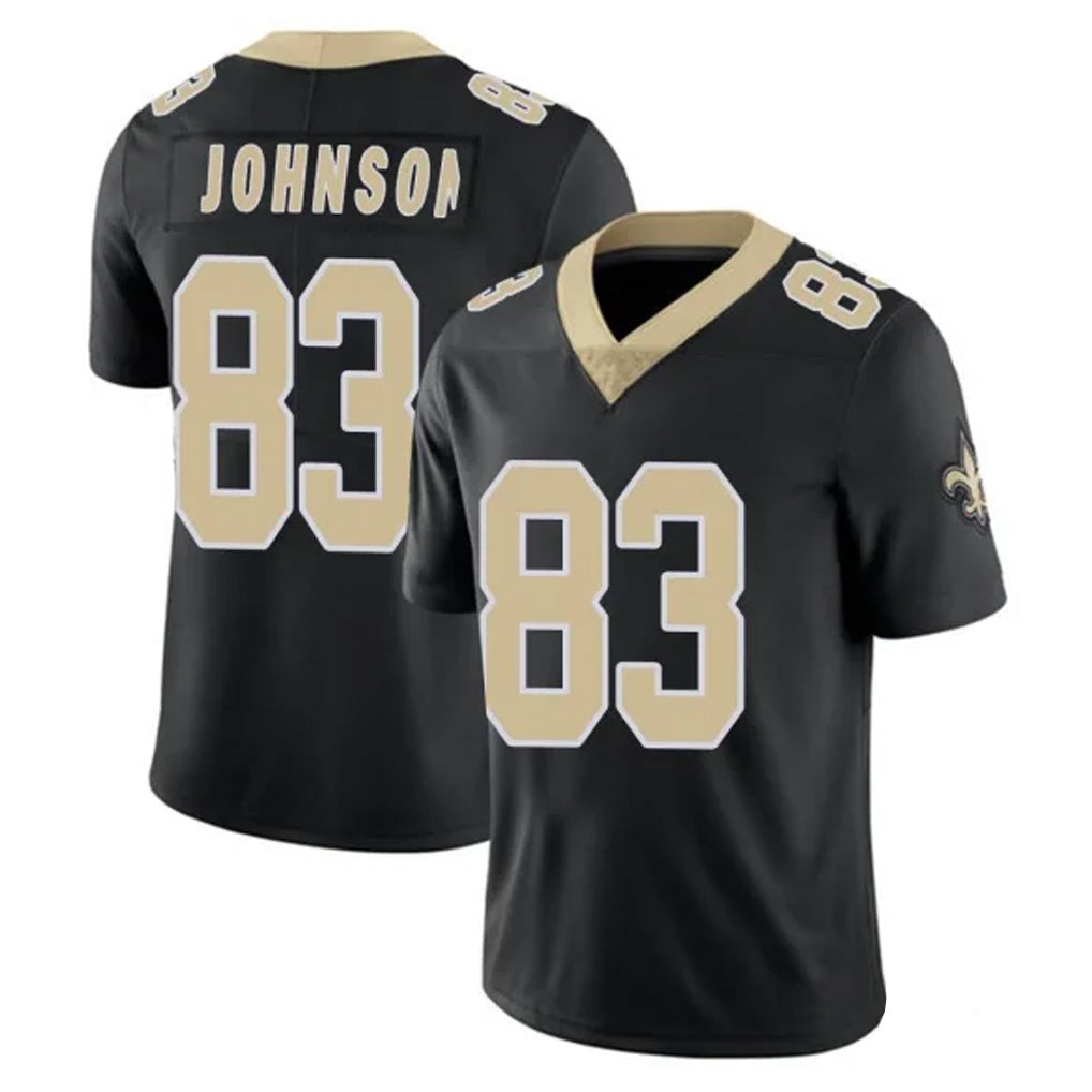 NO.Saints #83 Juwan Johnson Player Black Limited Vapor Untouchable Home Game Ldoa Stitched Jerseys