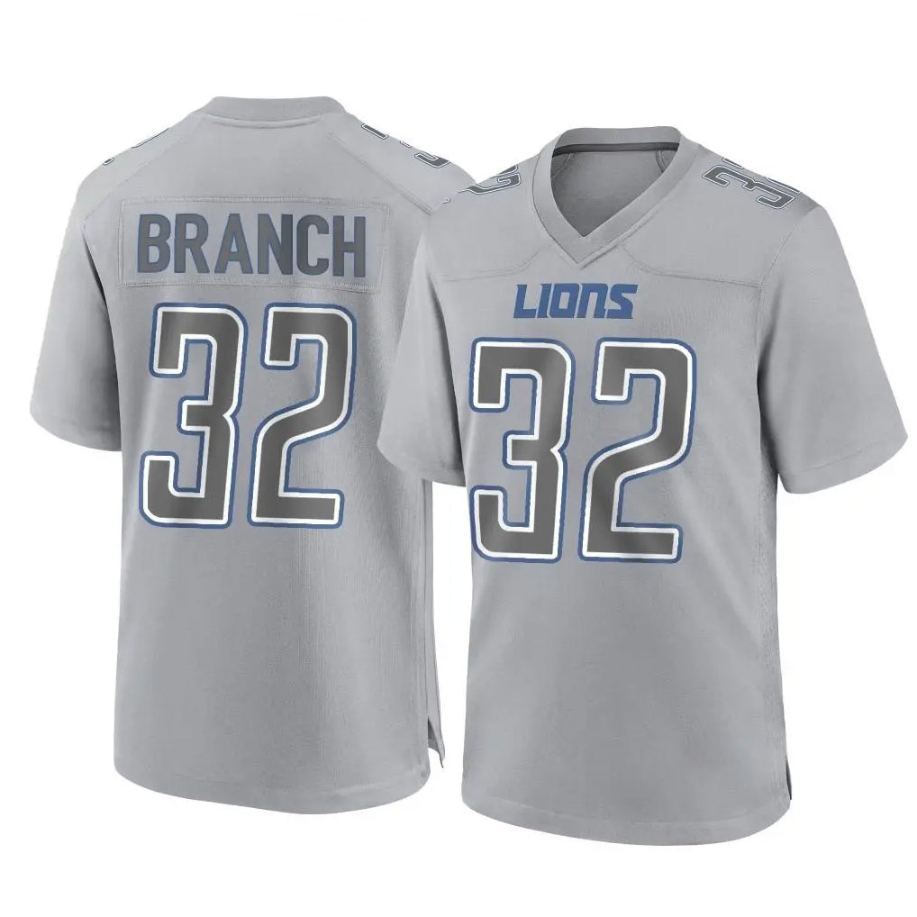 D.Lions #32 Brian Branch Player Gray Atmosphere Fashion Home Game Ldoa Stitched Jerseys