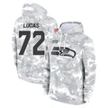 S.Seahawks #72 Abraham Lucas Player Arctic Camo Limited Salute to Service Pullover Hoodies Game Ldoa Stitched Jerseys