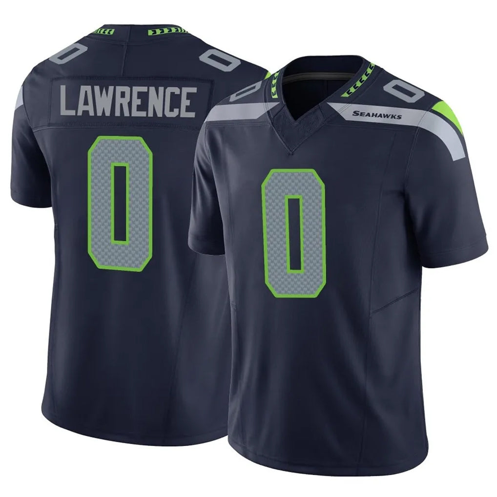 S.Seahawks #0 DeMarcus Lawrence Player Navy Limited Vapor F.U.S.E. Home Game Ldoa Stitched Jerseys