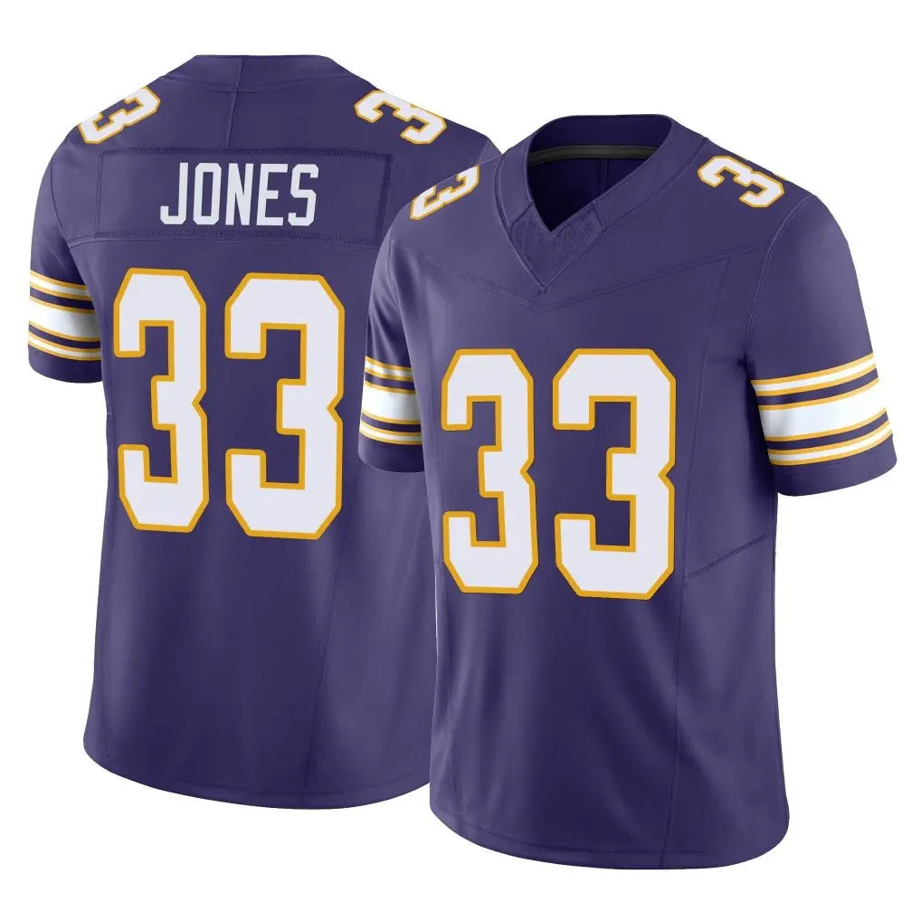 M.Vikings #33 Aaron Jones Sr. Player Purple Limited Classic Vapor F.U.S.E. Home Game Ldoa Stitched Jerseys