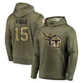 T.Titans #15 Keldric Faulk Player Olive Salute to Service Pullover Hoodies Home Game Ldoa Stitched Jerseys