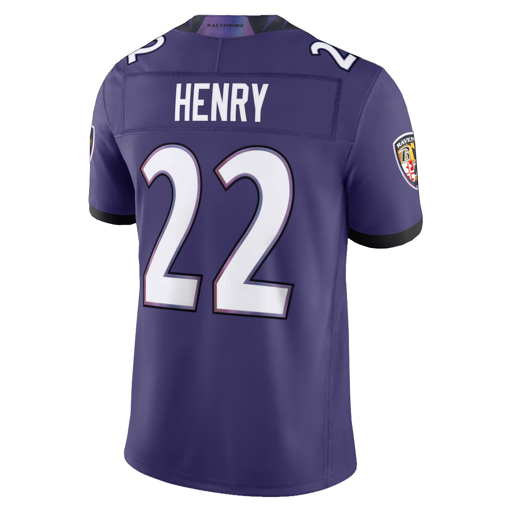 B.Ravens #22 Derrick Henry Player Purple Limited Elite Home Game Ldoa Stitched Jerseys