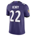 B.Ravens #22 Derrick Henry Player Purple Limited Elite Home Game Ldoa Stitched Jerseys