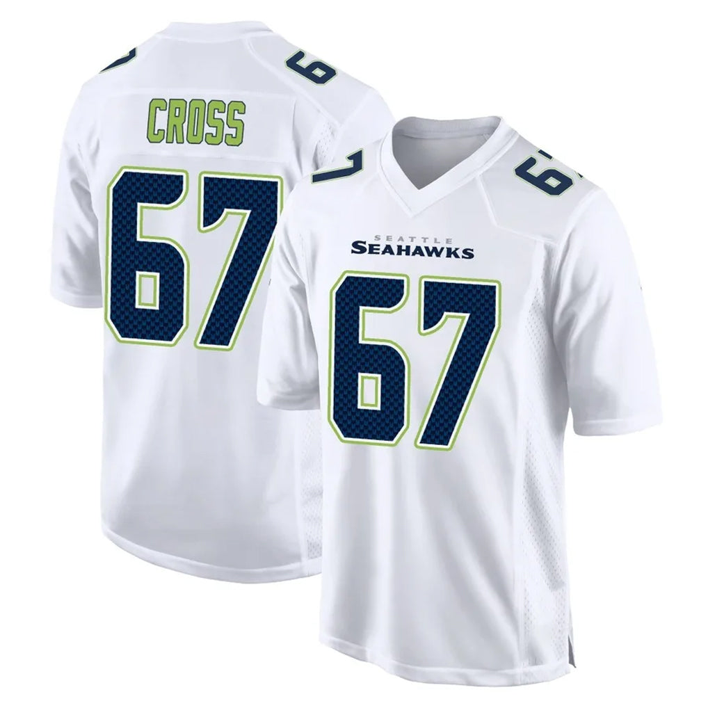 S.Seahawks #67 Charles Cross Player White Tundra Fashion Home Game Ldoa Stitched Jerseys