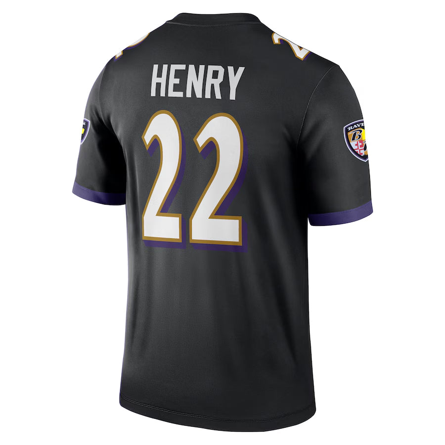 B.Ravens #22 Derrick Henry Player Black Legend Performance Ldoa Stitched Jerseys
