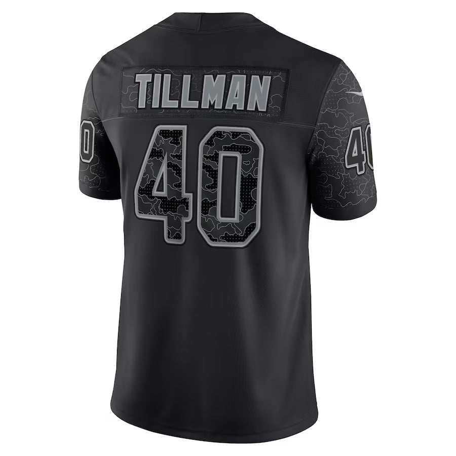 A.Cardinals #40 Pat Tillman Player Black RFLCTV Limited Ldoa Stitched Jerseys