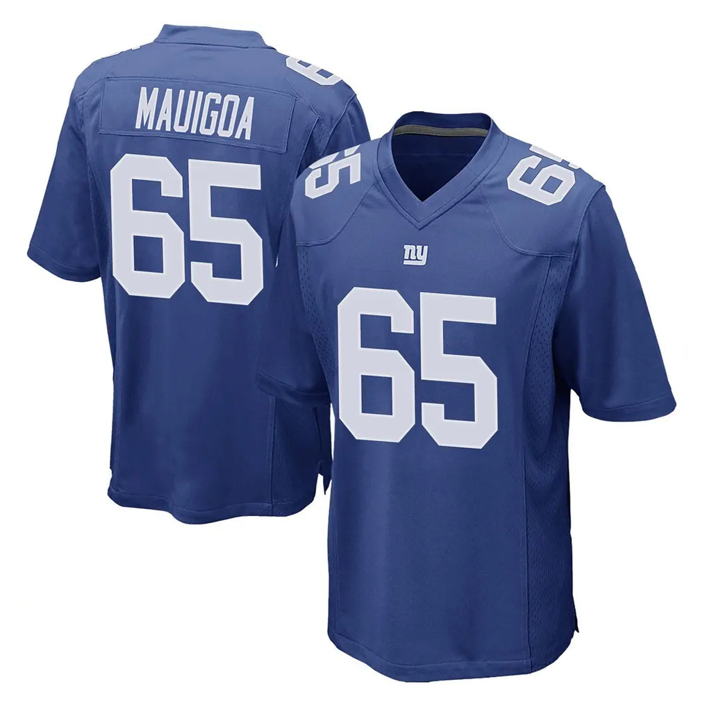 NY.Giants #65 Francis Mauigoa Player Royal Home Game Ldoa Stitched Jerseys