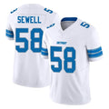 D.Lions #58 Penei Sewell Player White Limited Vapor F.U.S.E. Alternate Home Game Ldoa Stitched Jerseys