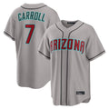 A.Diamondbacks #7 Corbin Carroll Player Gray Road Home Game Ldoa Stitched Jerseys