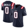 NE.Patriots #0 Christian Gonzalez Player Navy Limited Vapor F.U.S.E. Home Game Ldoa Stitched Jerseys