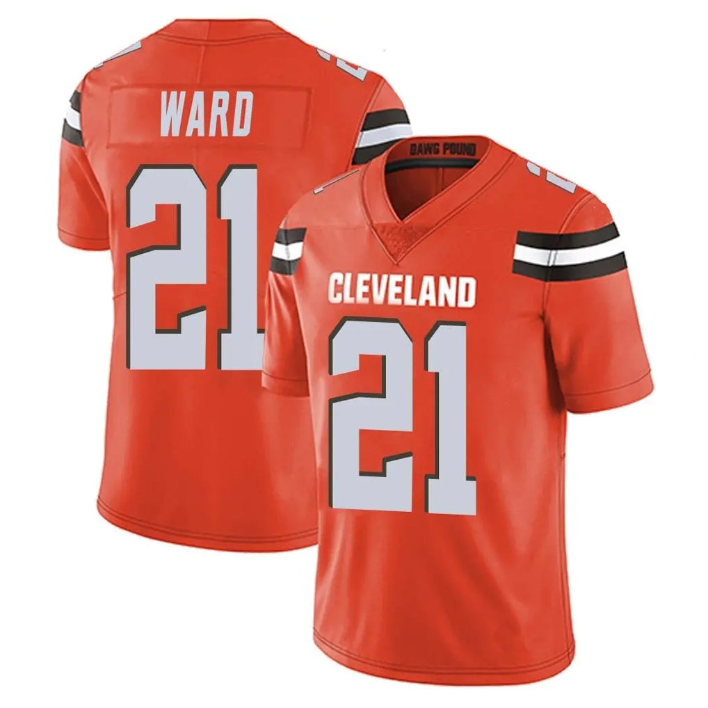 C.Browns #21 Denzel Ward Player Orange Alternate Vapor Untouchable Limited Home Game Ldoa Stitched Jerseys
